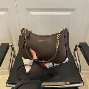 Bolso bandolera de hombro para mujer de color sólido a la moda