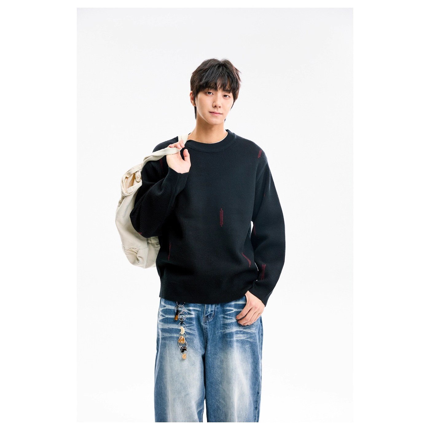 Suéter de Punto Bordado para Hombre - Imagen 3