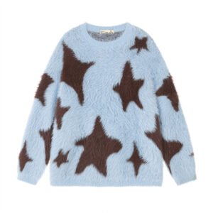 Camisa de punto jacquard con estrellas