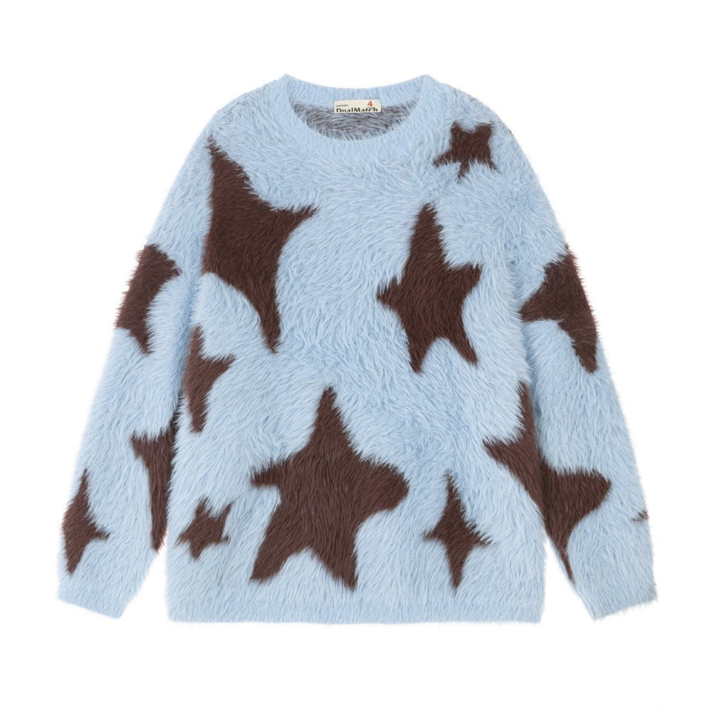 Camisa de punto jacquard con estrellas