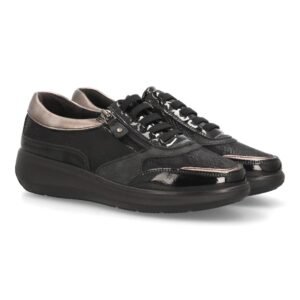 Zapatos de cuña con cordones para mujer